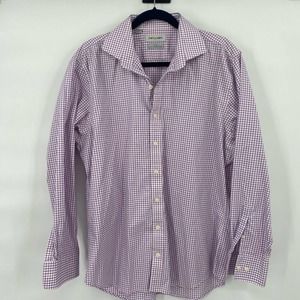 Twillory Non Iron Safe Cotton Tailored Fit Button Down Shirt Size 17 34/35
